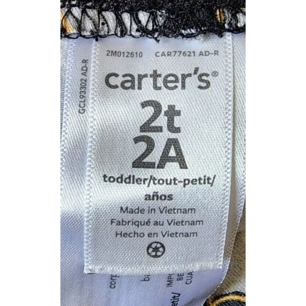 Carters Toddler Girls 2 Piece Outfit Set Ruffle Top/Leggings 